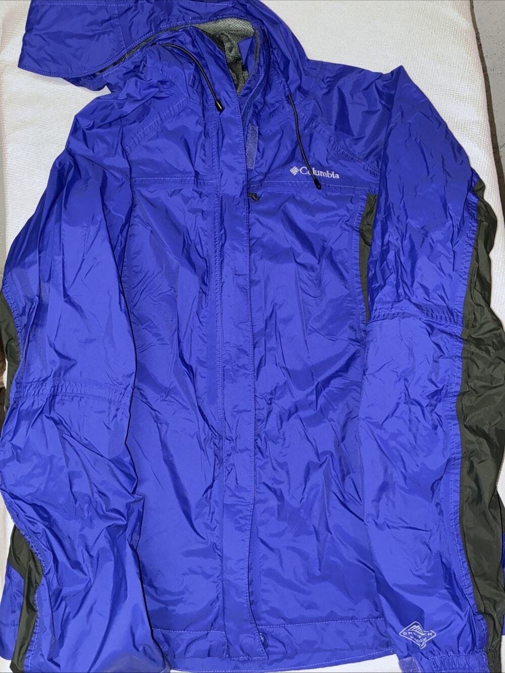 Columbia Women’s Omni- Tech Lined Jacket Size Large Blue/ Purple Waterproof
